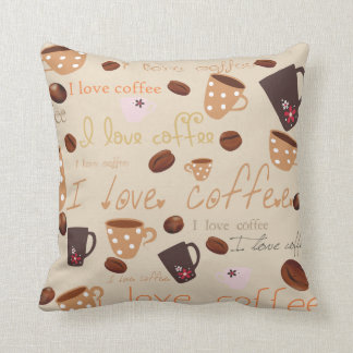 Jag älskar kaffe kudder kudde