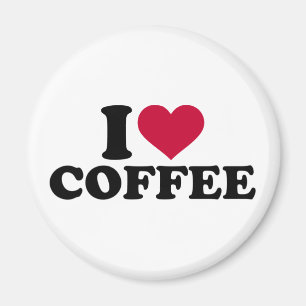 Jag älskar kaffe magnet
