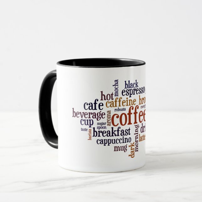 Jag älskar kaffe mugg (Framsida vänster)