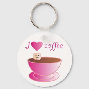 Jag älskar kaffe nyckelring