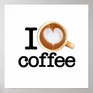 Jag älskar kaffe poster