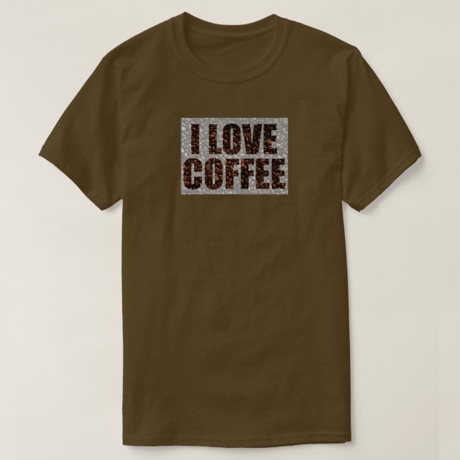 Jag älskar kaffe t shirt (Design framsida)