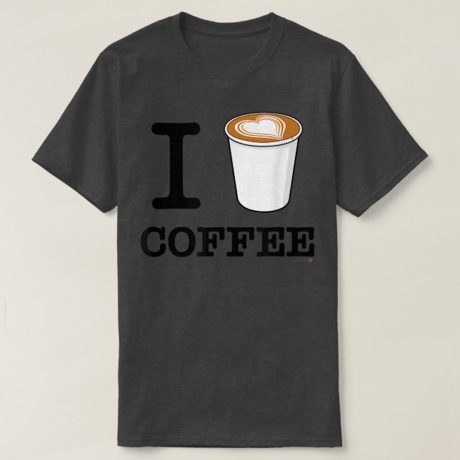 Jag älskar kaffe  t shirt (Design framsida)