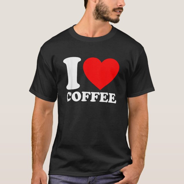 Jag älskar kaffe t shirt (Framsida)