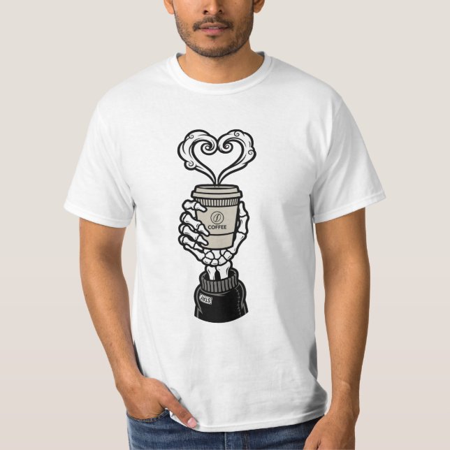 Jag älskar kaffe t-shirt (Framsida)