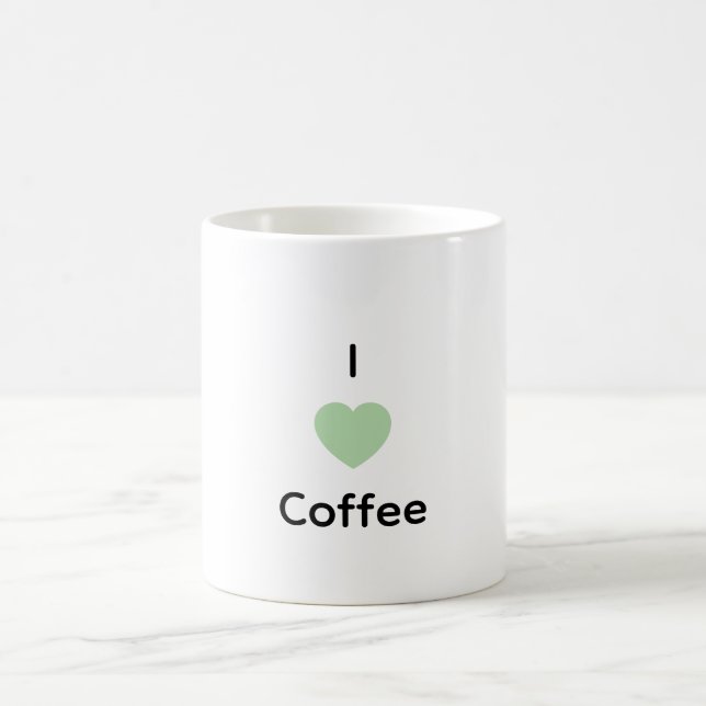 Jag älskar kaffe textmugg kaffemugg (Center)