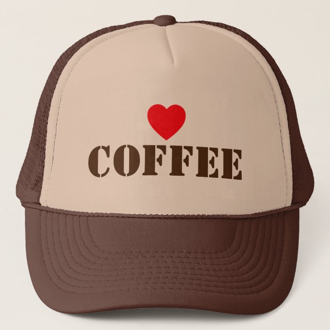 Jag älskar kaffe™ Truckerhatt Keps (Framsida)