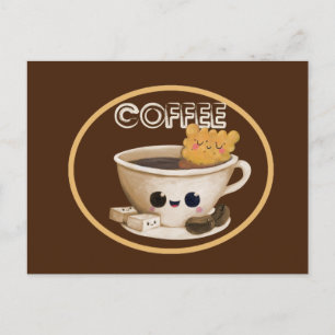 Jag älskar kaffe vykort