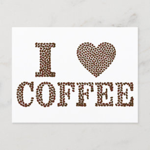 Jag älskar kaffe vykort