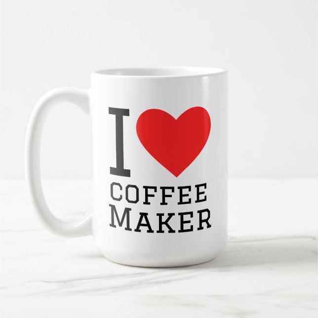 Jag älskar kaffemaskin kaffemugg (Vänster)