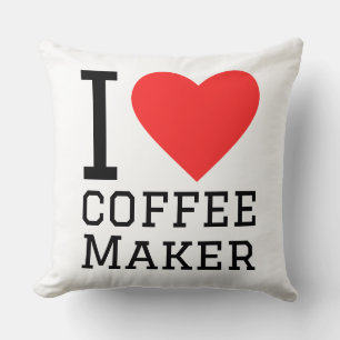 Jag älskar kaffemaskin kudde