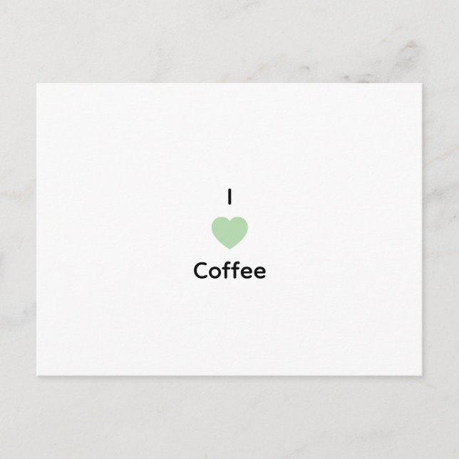 Jag älskar kaffetext  helg vykort (Framsida)