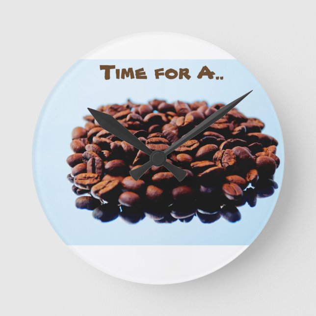 Jag älskar kaffets arom rund klocka (Framsida)