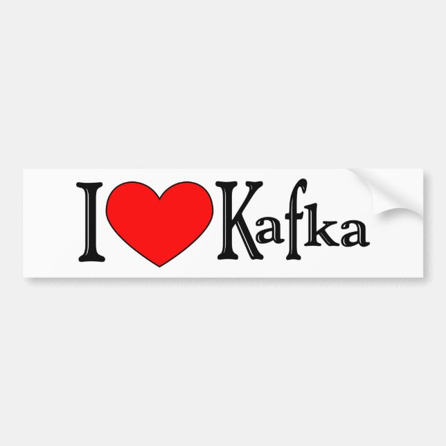 Jag älskar Kafka Bildekal (Framsidan)