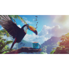 JAG ÄLSKAR KAKAO - TOUCAN TYGKASSE