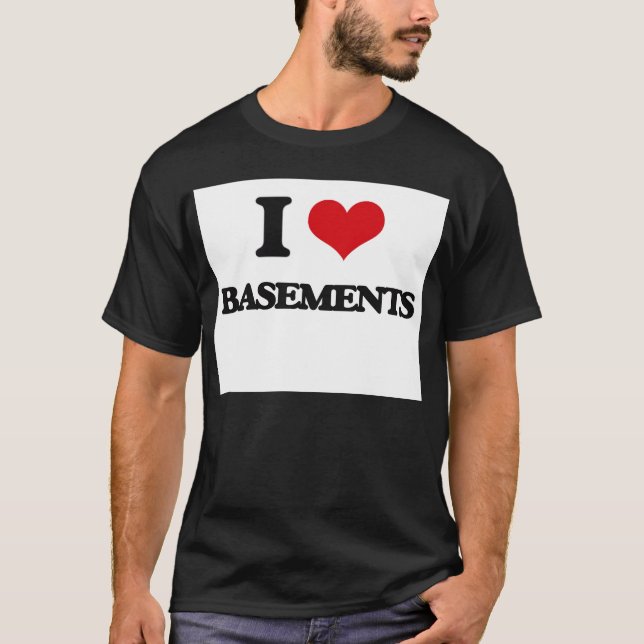 Jag älskar källare t-shirt (Framsida)
