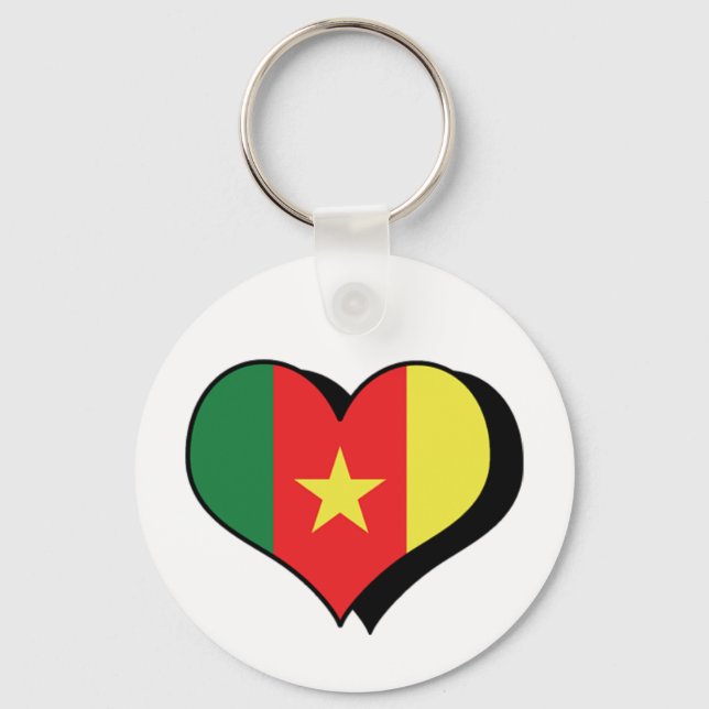 Jag älskar Kamerun Nyckelring (Framsida)