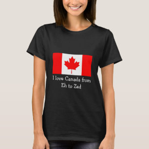 Jag älskar Kanada från Eh till zeden - roligt T Shirt
