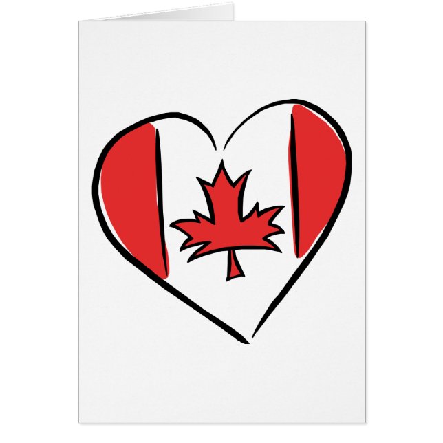 Jag älskar Kanada Hälsningskort (Framsidan)