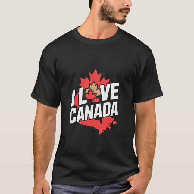 Jag älskar Kanadas lönnlöv-statement T Shirt (Framsida)