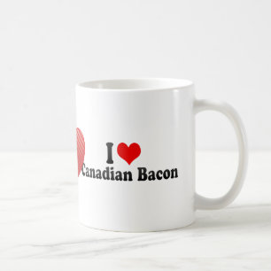 Jag älskar kanadensisk bacon kaffemugg