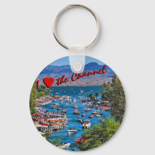 Jag älskar kanalisera Keychain Nyckelring