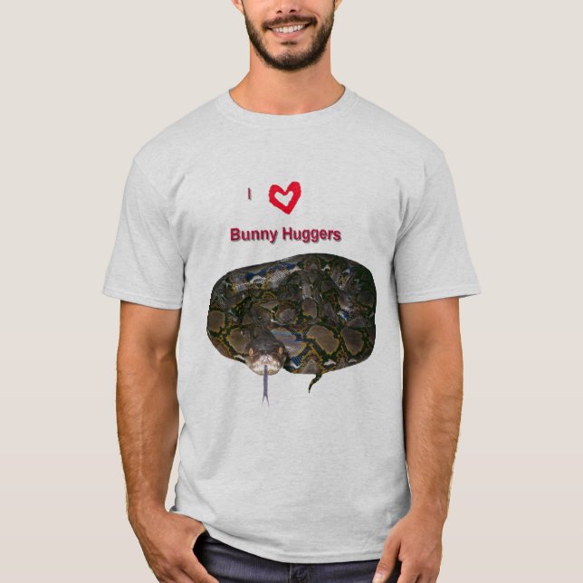 Jag älskar kaninen kramare tee shirt (Framsida)