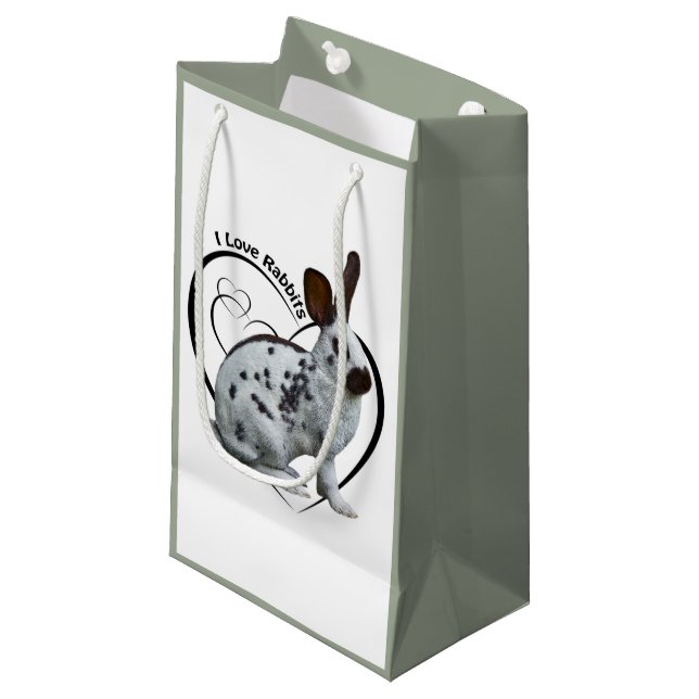 Jag älskar kaniner presentbag (Framsidan Vinklad)