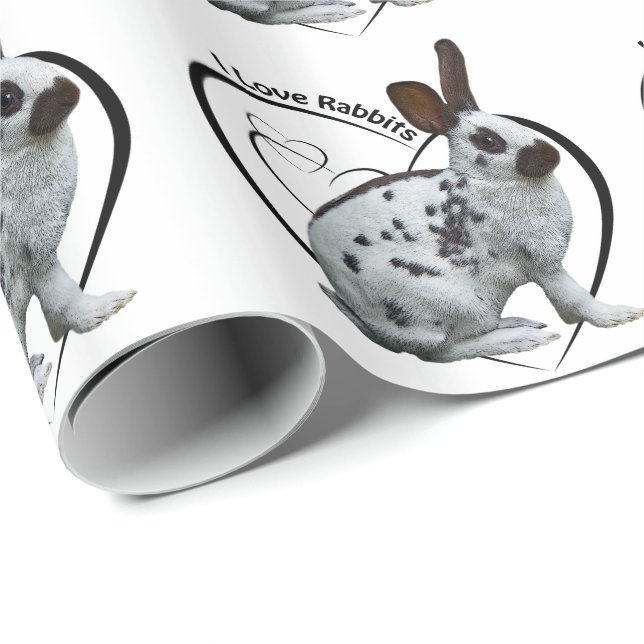 Jag älskar kaniner presentpapper (Rullad Hörn)