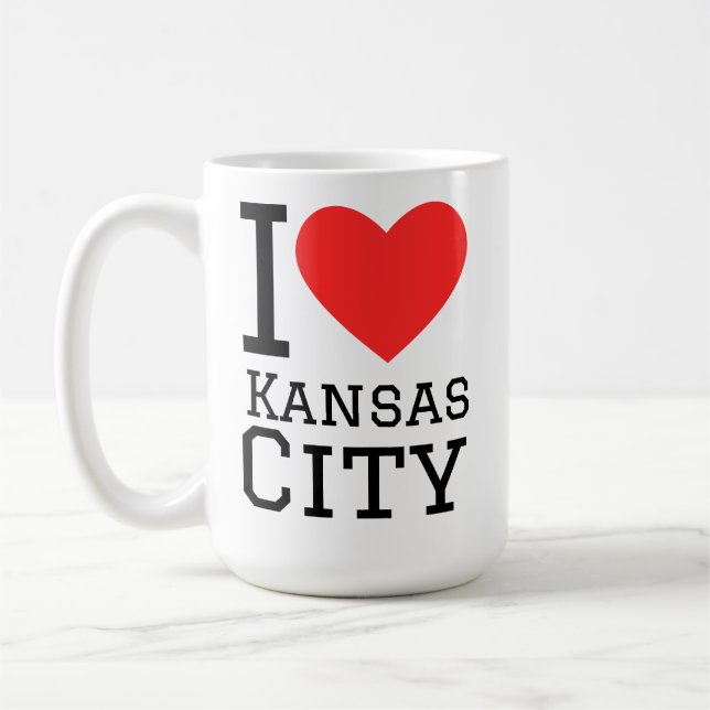 Jag älskar Kansas City  Kaffemugg (Vänster)
