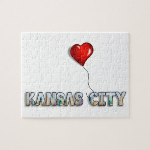 Jag älskar Kansas City med inre brev för Pussel