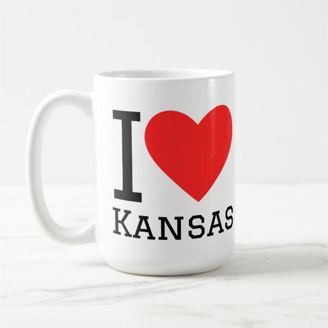 Jag älskar kansas kaffemugg (Vänster)
