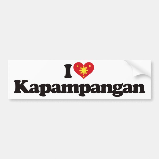 Jag älskar Kapampangan Bildekal (Framsidan)