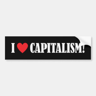 Jag älskar kapitalism! bildekal