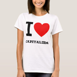 Jag älskar kapitalismdamskjortan t shirt