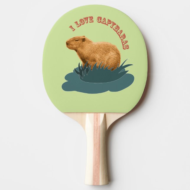 Jag älskar kapybaror pingisracket (Framsidan)