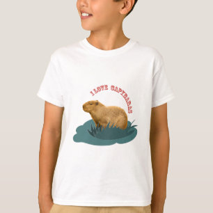 Jag älskar kapybaror söt kapybaravän tee shirt
