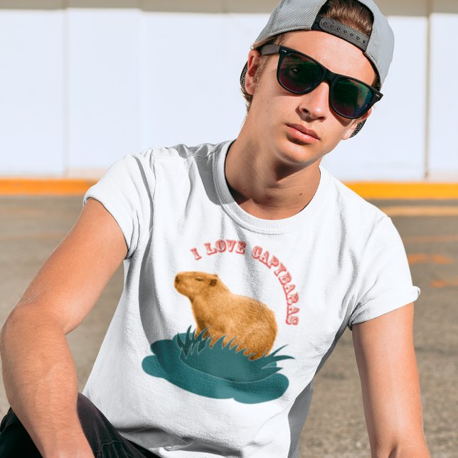 Jag älskar kapybaror t shirt (I love capybaras)