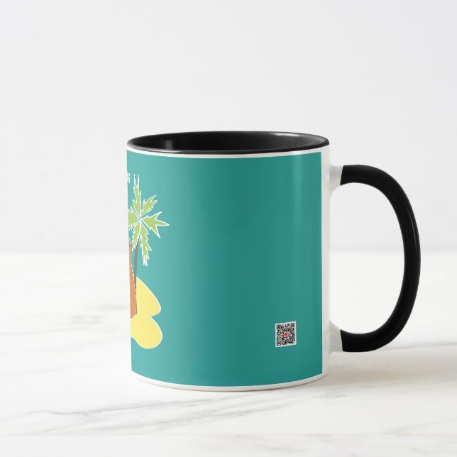 Jag älskar Kapybaror Tropisk Strand Konst Mugg (Höger)