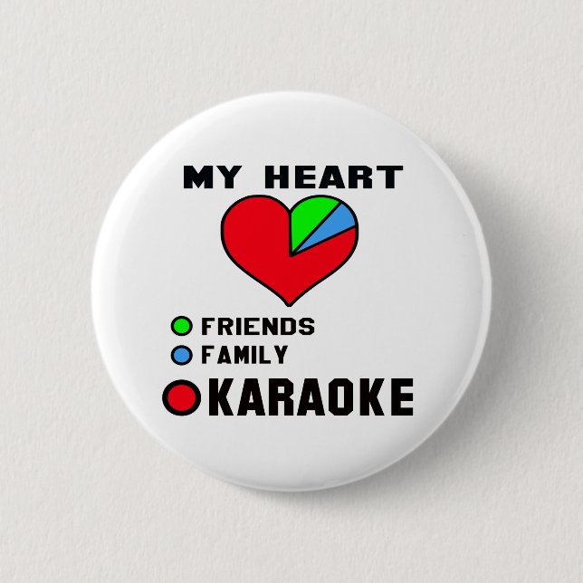 Jag älskar Karaoke. Knapp (Framsida)