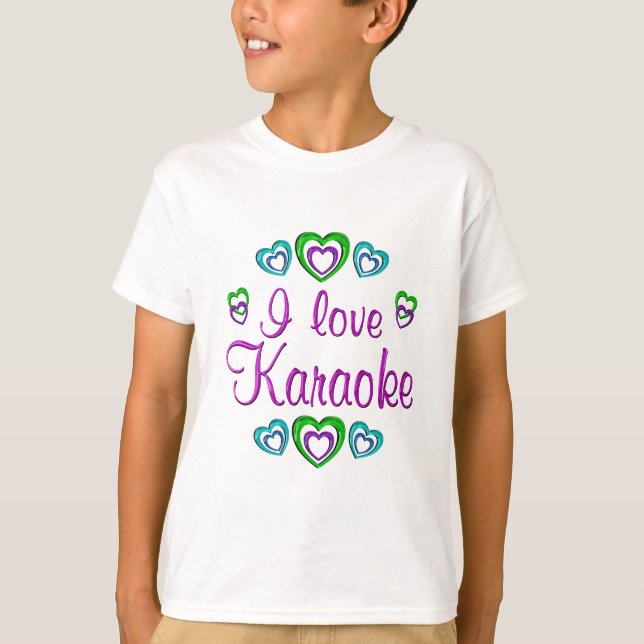 Jag älskar Karaoke Tee Shirt (Framsida)
