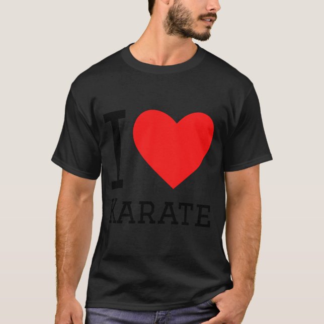 Jag älskar karate t-shirt  (Framsida)
