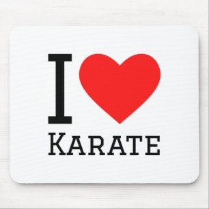 Jag älskar karate t-shirt musmatta