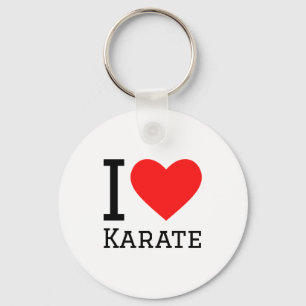 Jag älskar karate t-shirt nyckelring