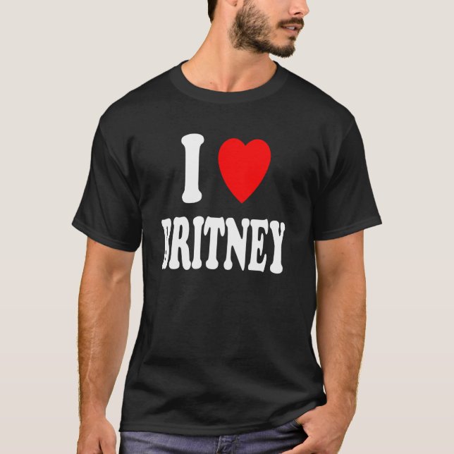 Jag älskar Kärlek Britney Cute Matching Cououse T Shirt (Framsida)