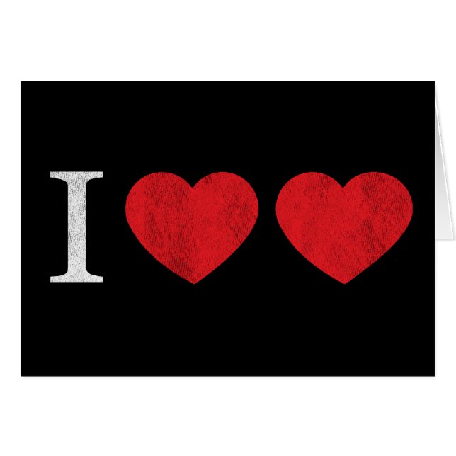 Jag älskar kärlek hälsningskort (Framsidan Horizontal)