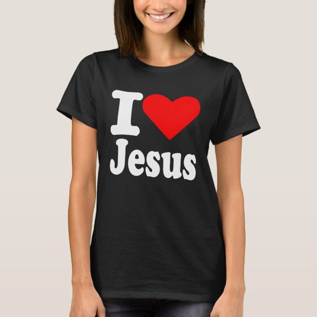 Jag älskar Kärlek Jesus Kristus Manar Wome T Shirt (Framsida)