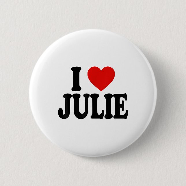 Jag älskar Kärlek Julie _1 Knapp (Framsida)