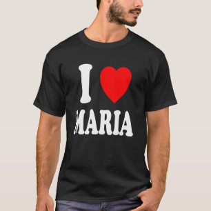 Jag älskar Kärlek Maria Cute Matching par Peer T Shirt