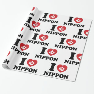 JAG ÄLSKAR [KÄRLEK] NIPPON INPACKNINGSPAPPER PRESENTPAPPER